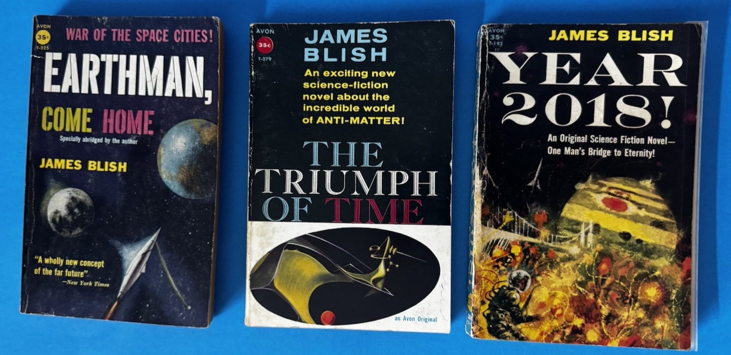 James Blish lot 3 Vintage Sci Fi Paperbacks Year 2018! Earthman Come Home
