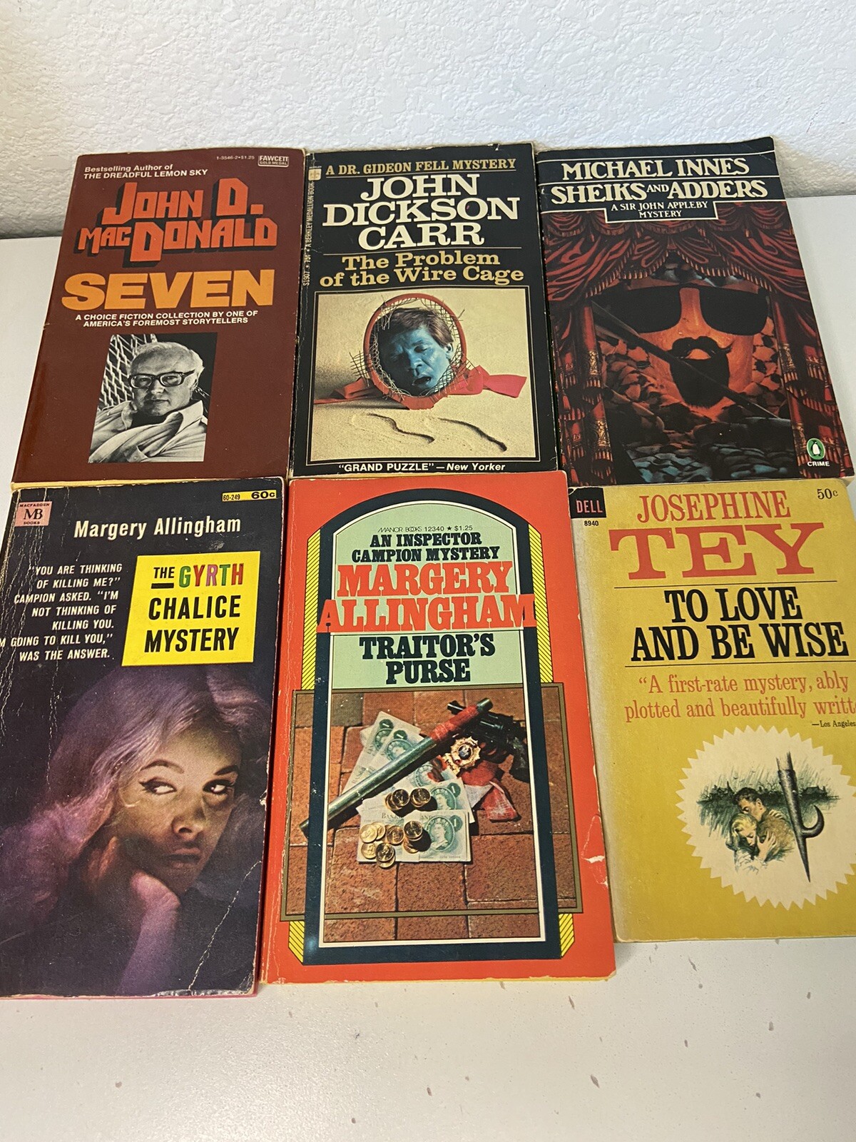 Vintage Fiction Murder Mystery Paperback Book Stack Lot of 14 Thriller Suspense