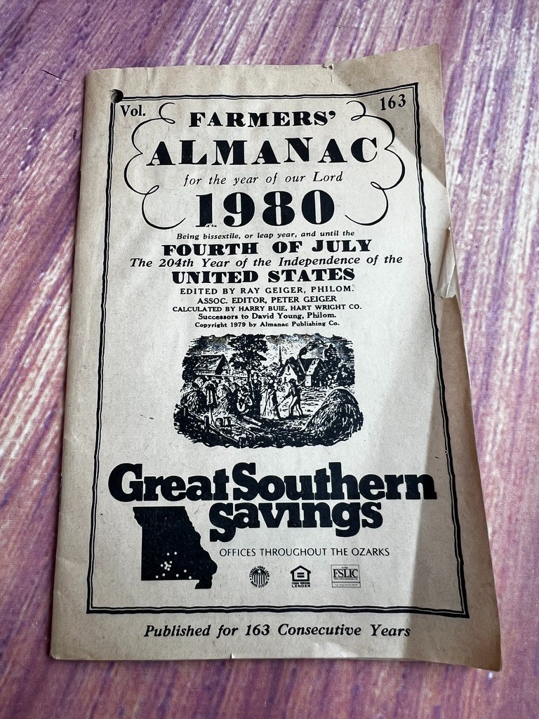 Farmers Almanac 1980 Vol 163