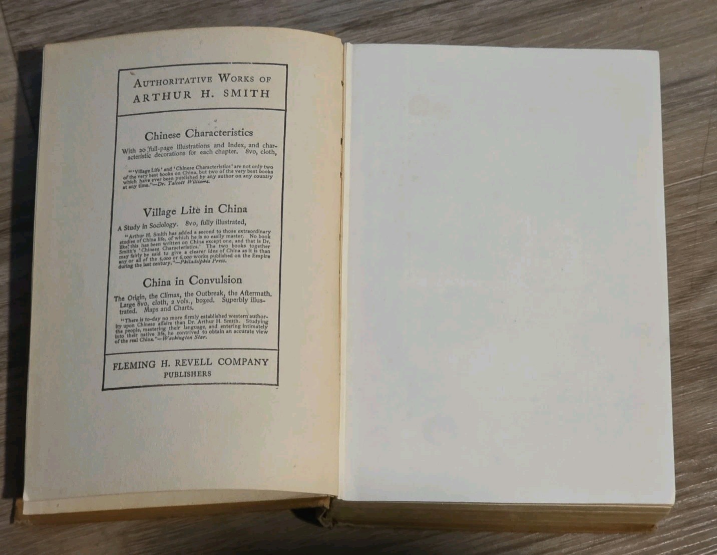 Chinese Characteristics by Arthur H. Smith Enlarged & Revised Edition 1894 HC