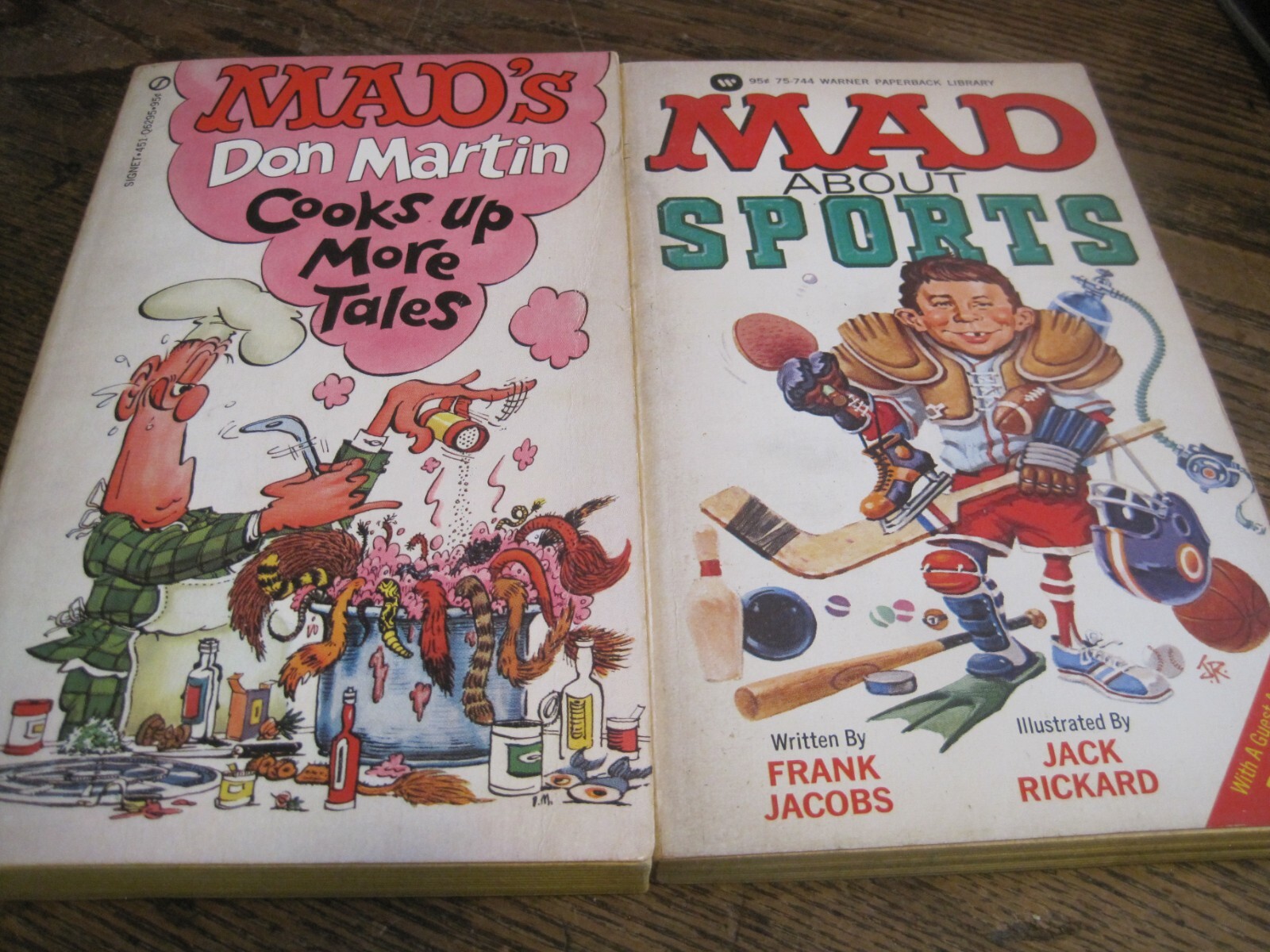 1969 Mad Cooks Up More Tales BY DON MARTIN-1ST Print&MAD ABOUT SPORTS- LOT 2 PBK