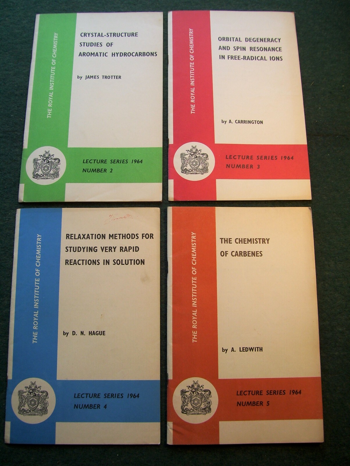 4 x Royal Institute of Chemistry Lecture Series 1964, numbers 2,3,4,5 (pb)