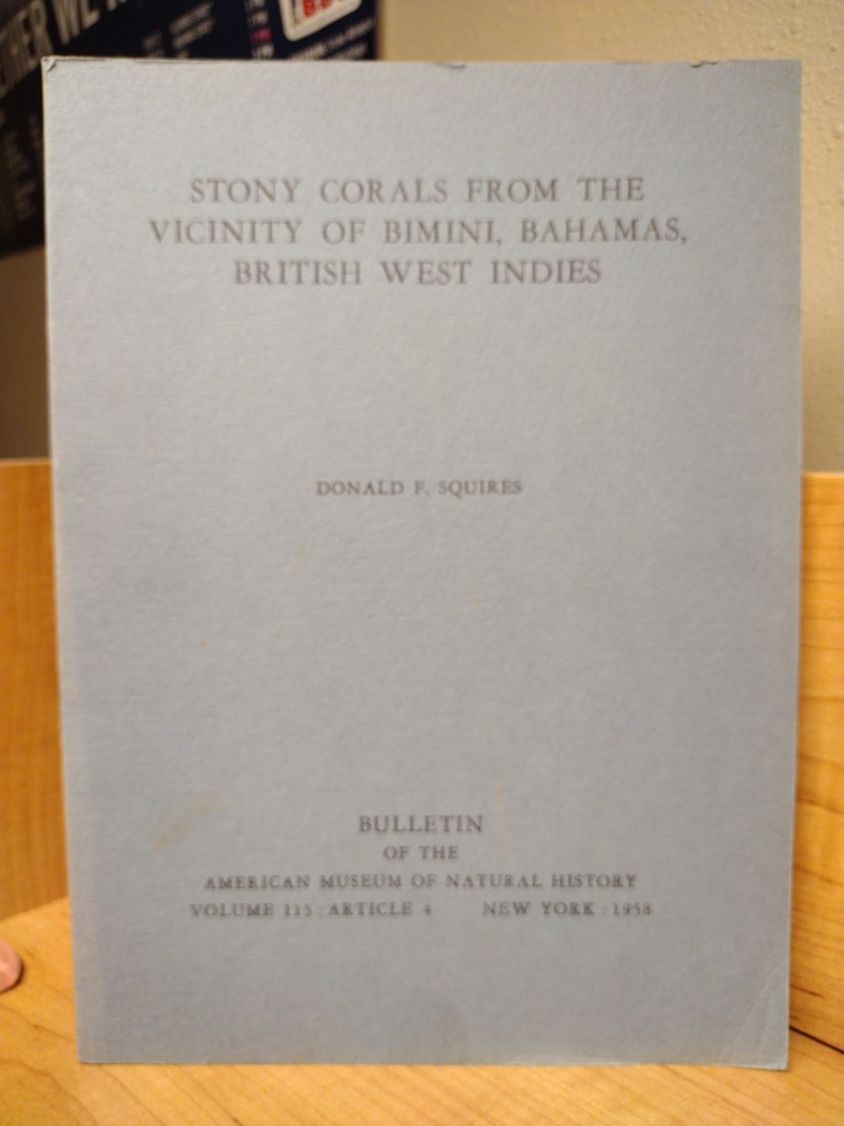 Stony Corals From Vicinity of Bimini Bahamas British West Indies DF Squires 1958