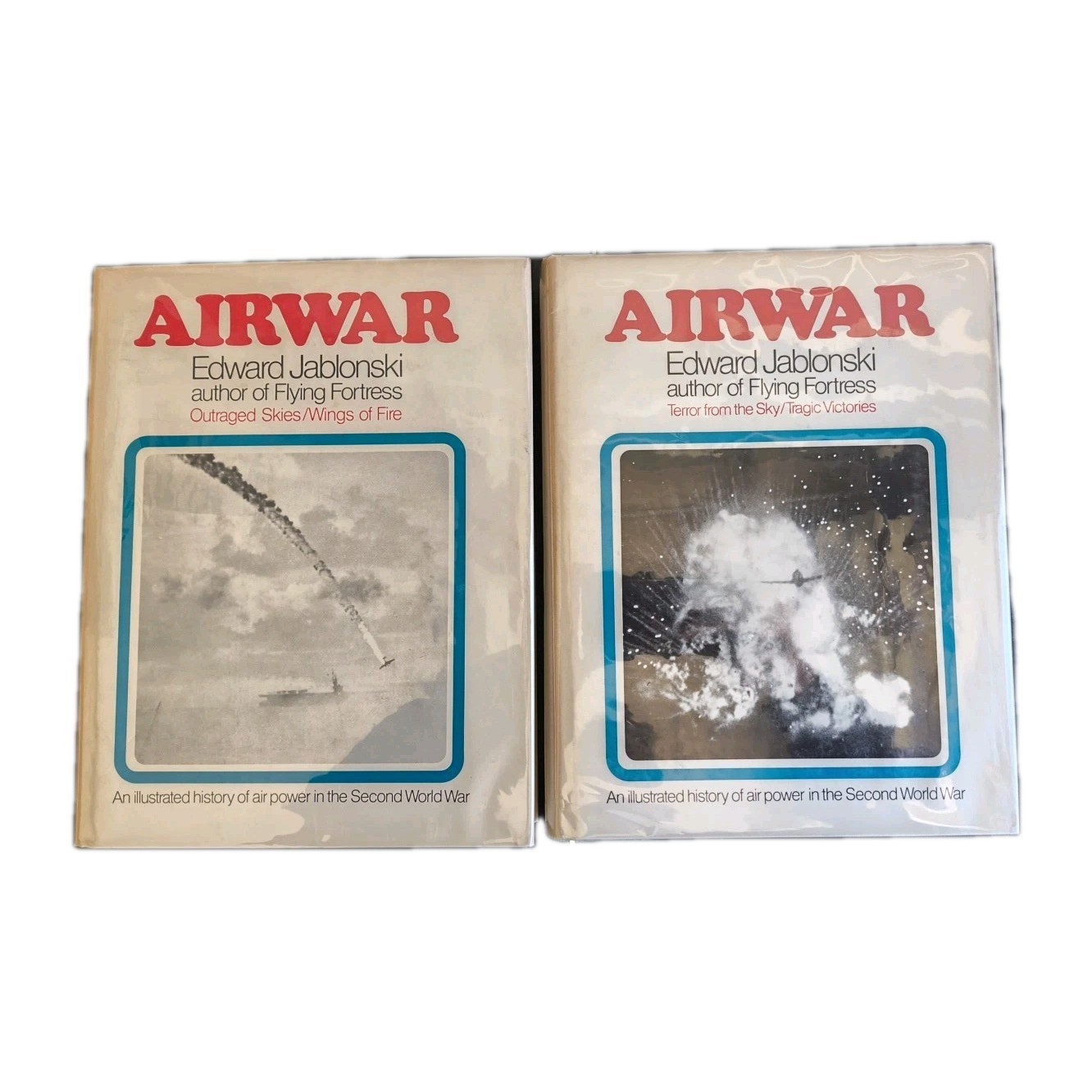 Airwar Edward Jablonski Airpower WW2 Combat Fighter Planes Vol 1 2 Vintage Book