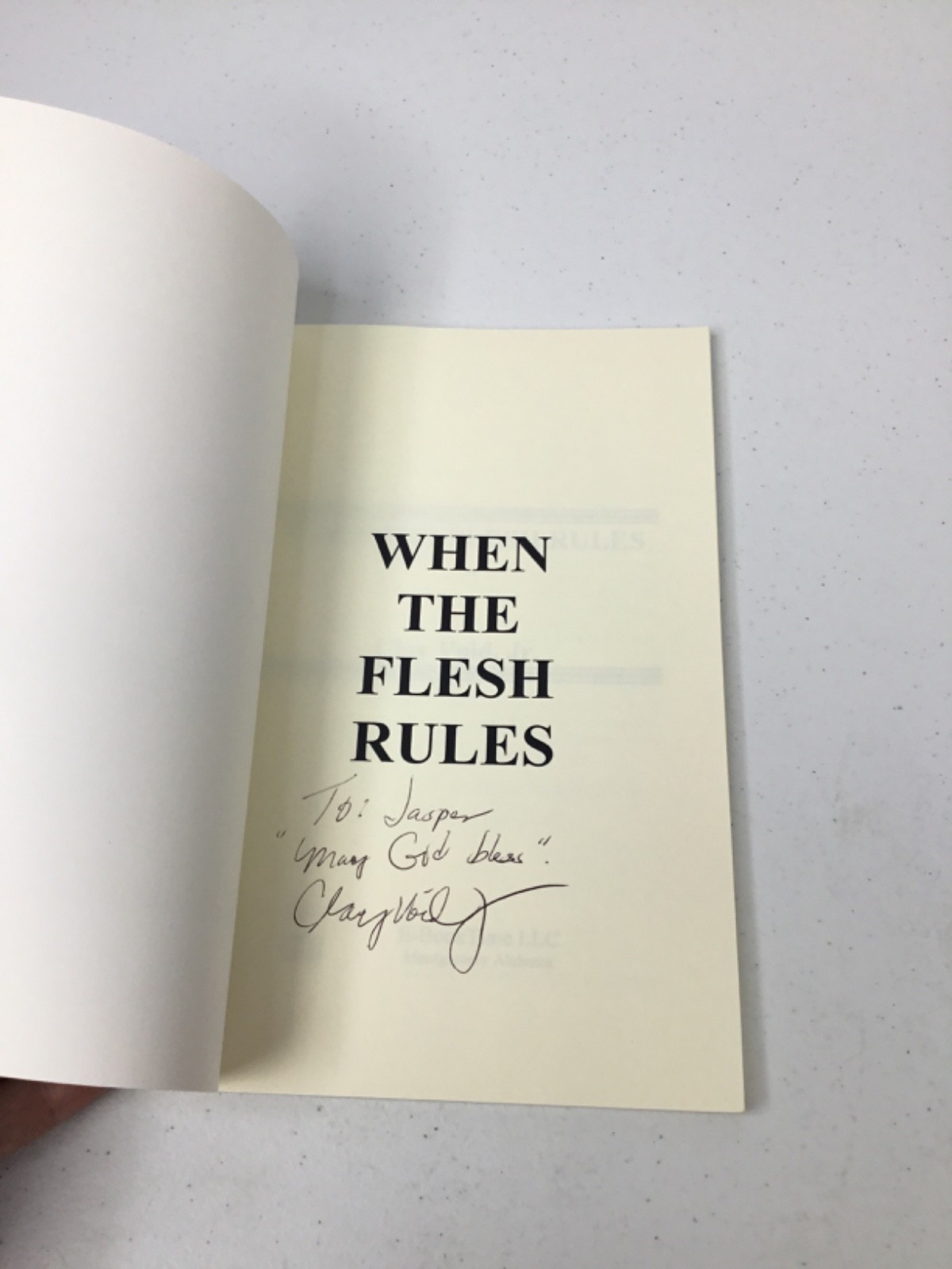 When the Flesh Rules. Void Jr. 2004 TPB, Illustrated, Signed, Marriage Holiness