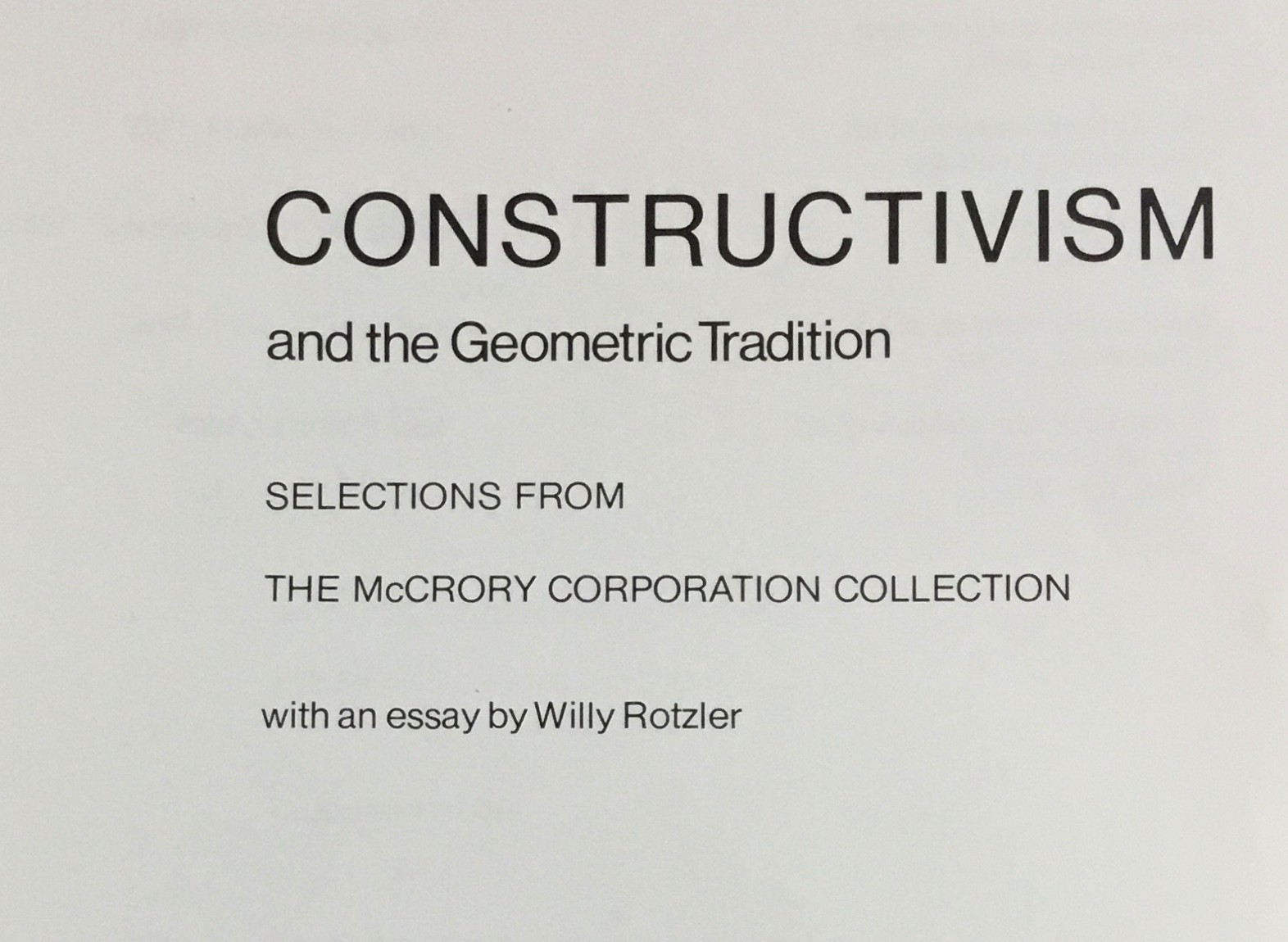Constructivism Geometric Tradition 1979 Softcover Good Condition