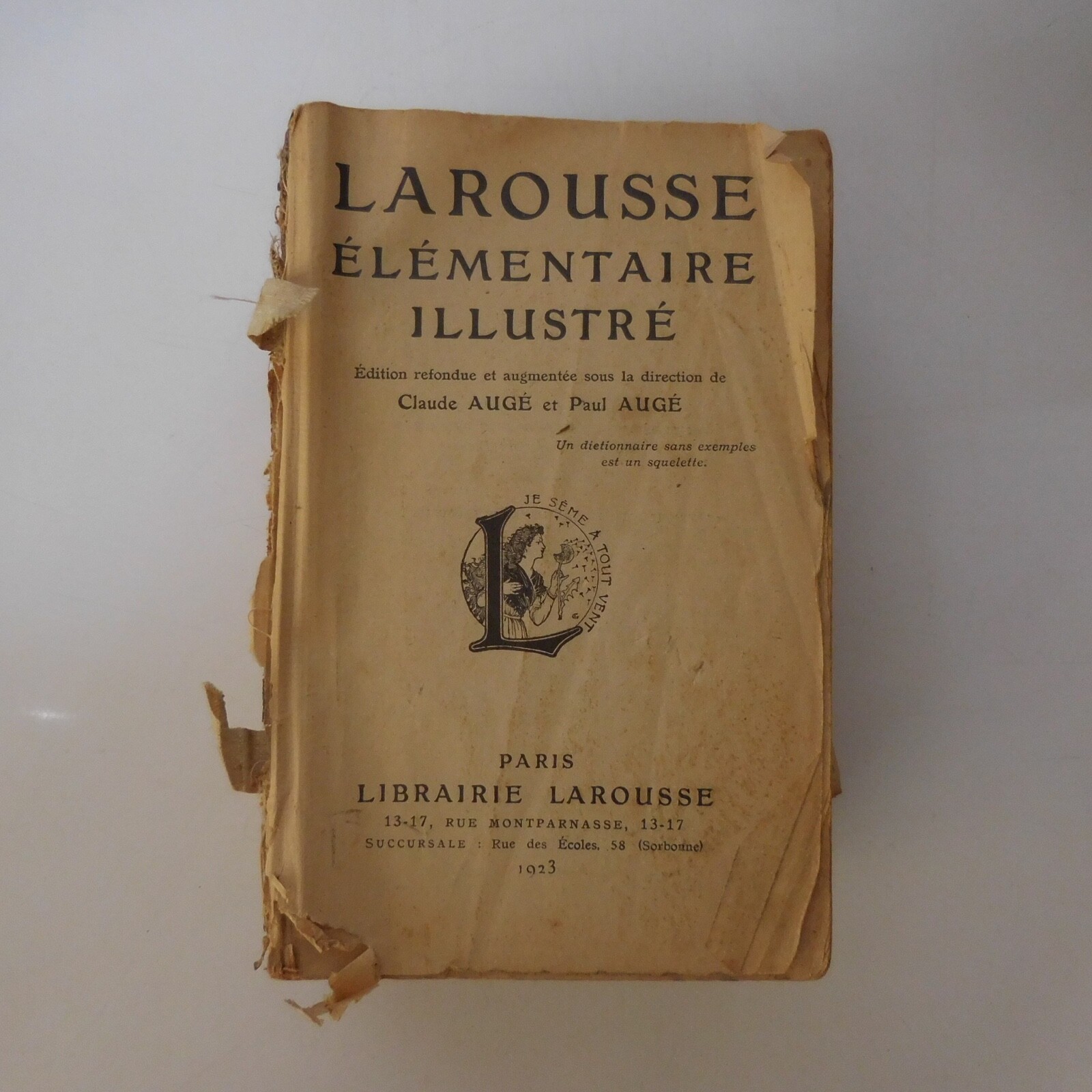 Larousse Elementary Illustrated 1923 Claude Paul Augé Dictionary France N8166