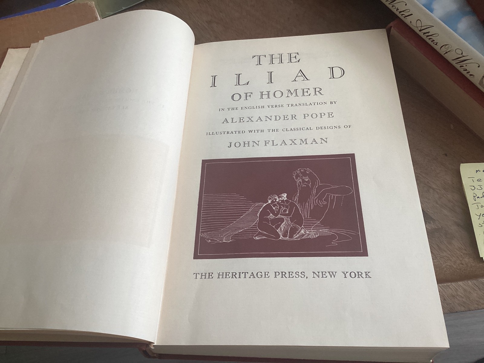 The Iliad of Homer with illustrations by John Flaxman, the heritage press New Y