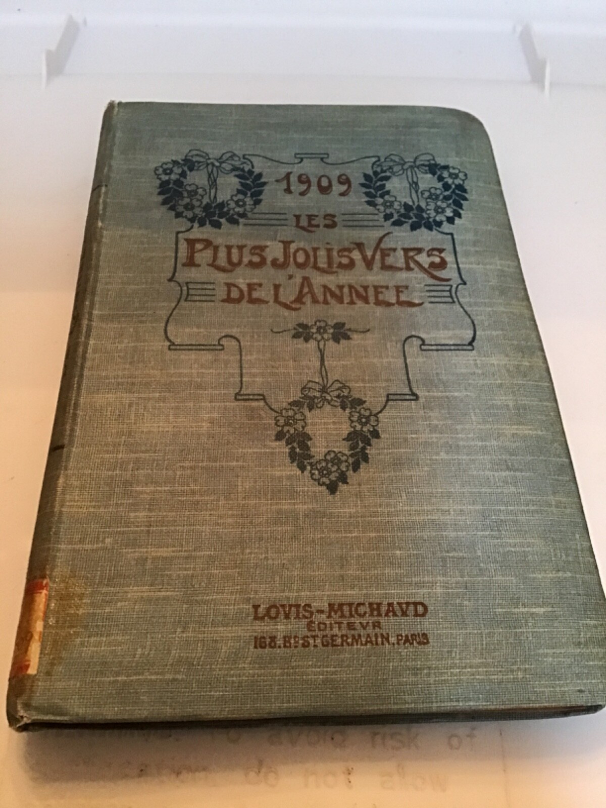 Antique 1909 Les Plus Jolis Vers De L’Annee Best / Greatest Poems of The Year