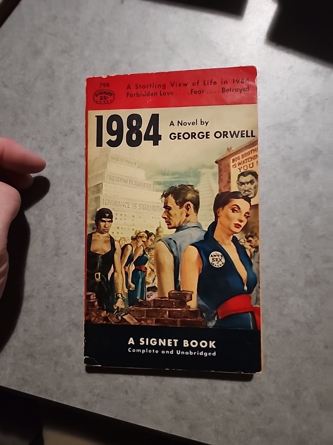 1984 George Orwell 1950 USA 1st Paperback Signet Books #798 Nice Copy