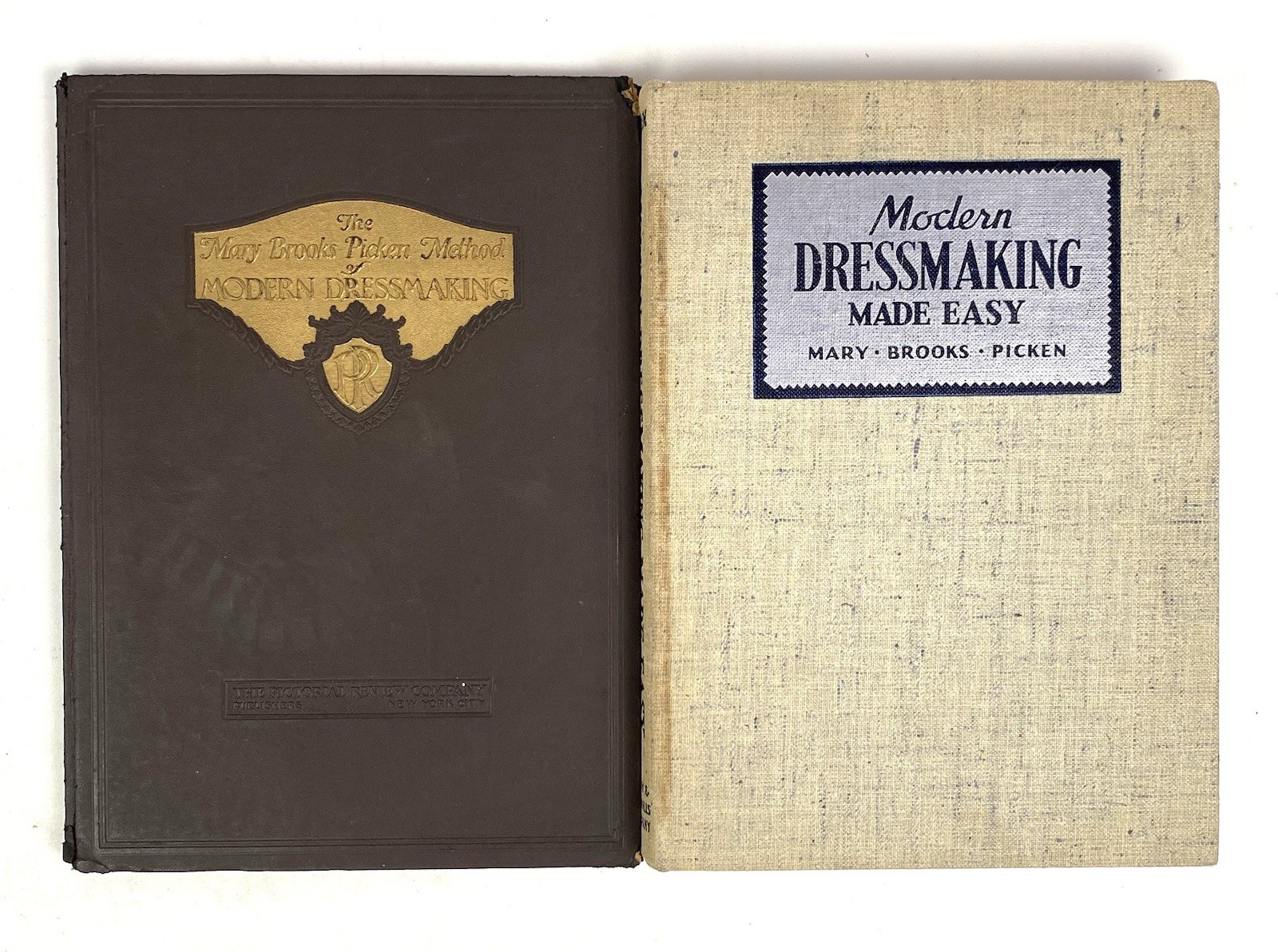 Mary Brooks Picken Lot of 2 Books ~ MODERN DRESSMAKING 1925 & MADE EASY 1941