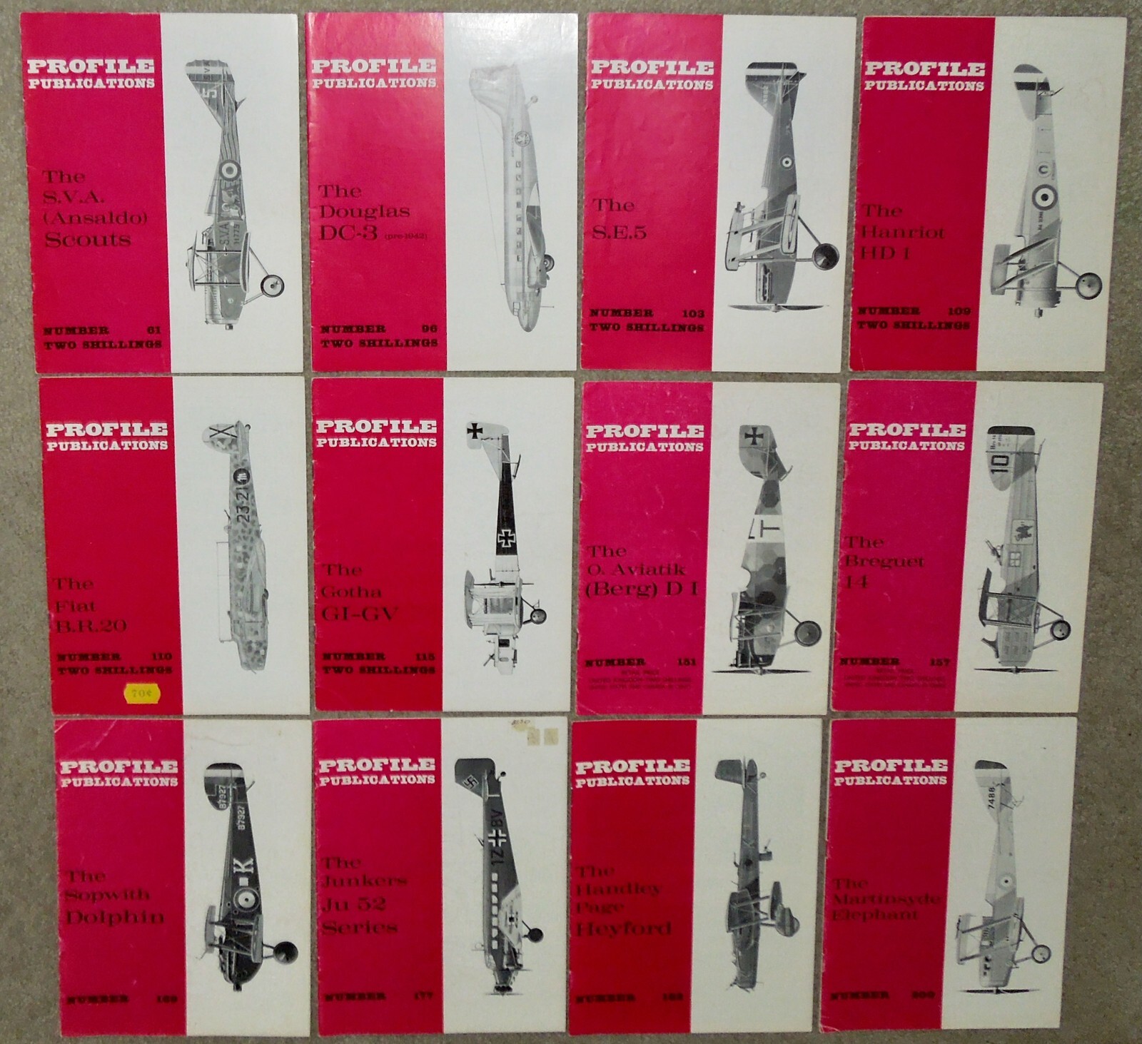 VTG Profile Publication Military Aviation Magazine, 12 Issues Pre- WW2 Aircraft