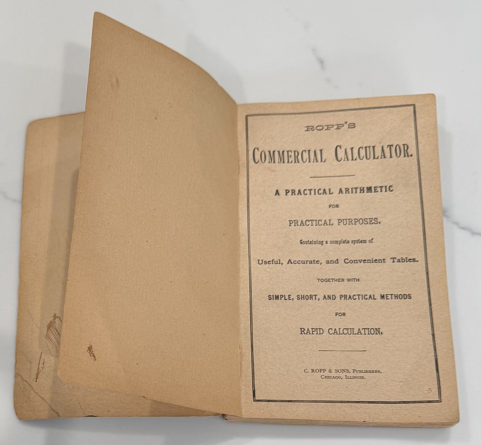 1887 Ropp’s Commercial Calculator ~ published for Wisconsin Agriculturist Racine