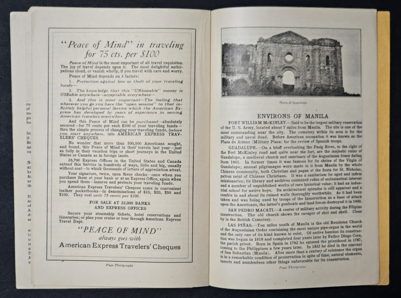 Manila And The Philippines American Express Travel Department Booklet 1926 HTF