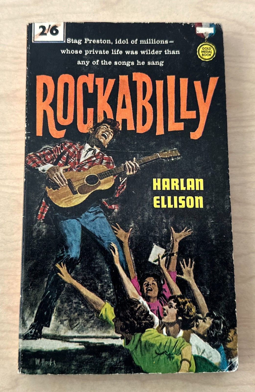 ROCKABILLY Harlan Ellison (1961) Gold Medal UK Vintage Paperback HOOKS Rare