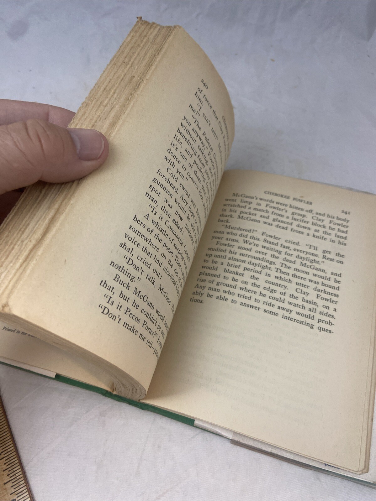 Cherokee Fowler by Chuck Stanley (Phoenix Press, 1945, HCDJ) Vintage Western