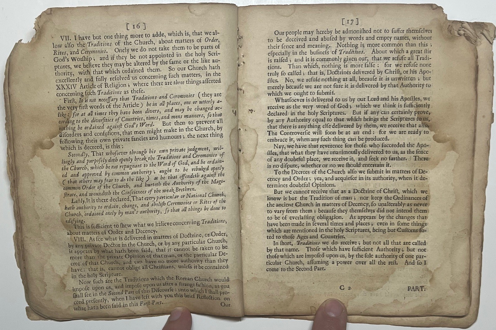 1680 PATRICK DISCOURSE ABOUT TRADITION ANGLICAN ANTI CATHOLIC TRACT RARE QUARTO
