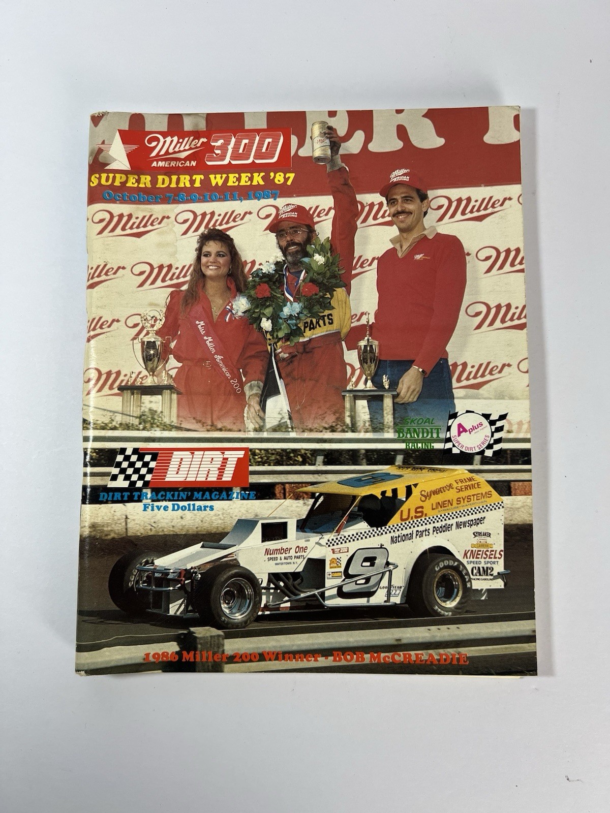 1987 Super Dirt Week Program Miller 300 Syracuse NY Fairgrounds Vintage