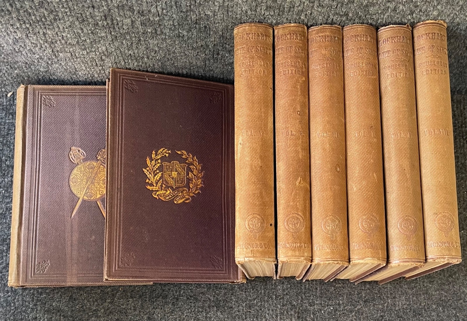 John Gibson Lockhart MEMOIRS OF THE LIFE OF SIR WALTER SCOTT 9 Vol Set 1861-62