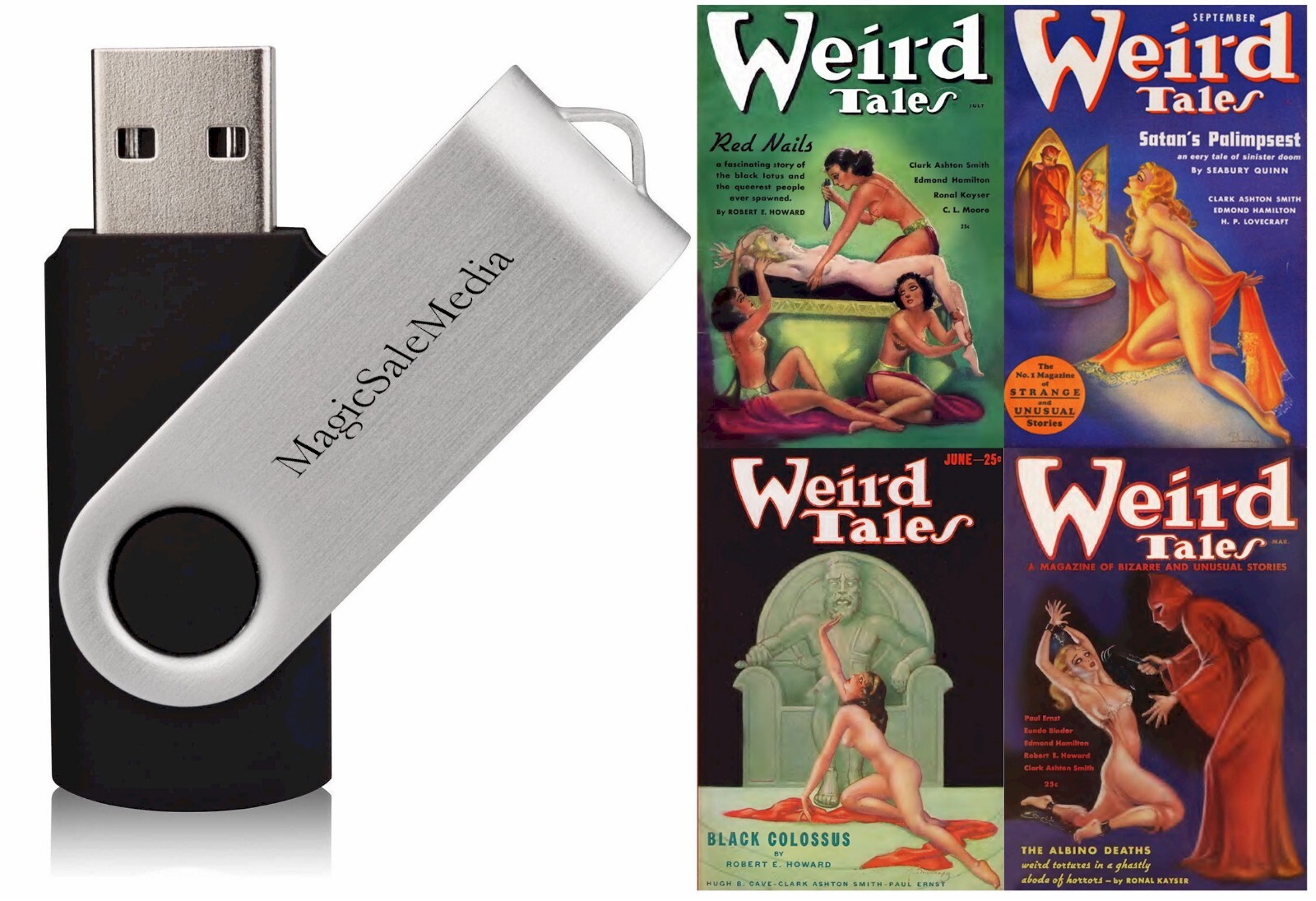 Weird Tales Fantasy Horror Fiction Sexy Art Magazine – 285 Old Issues on USB