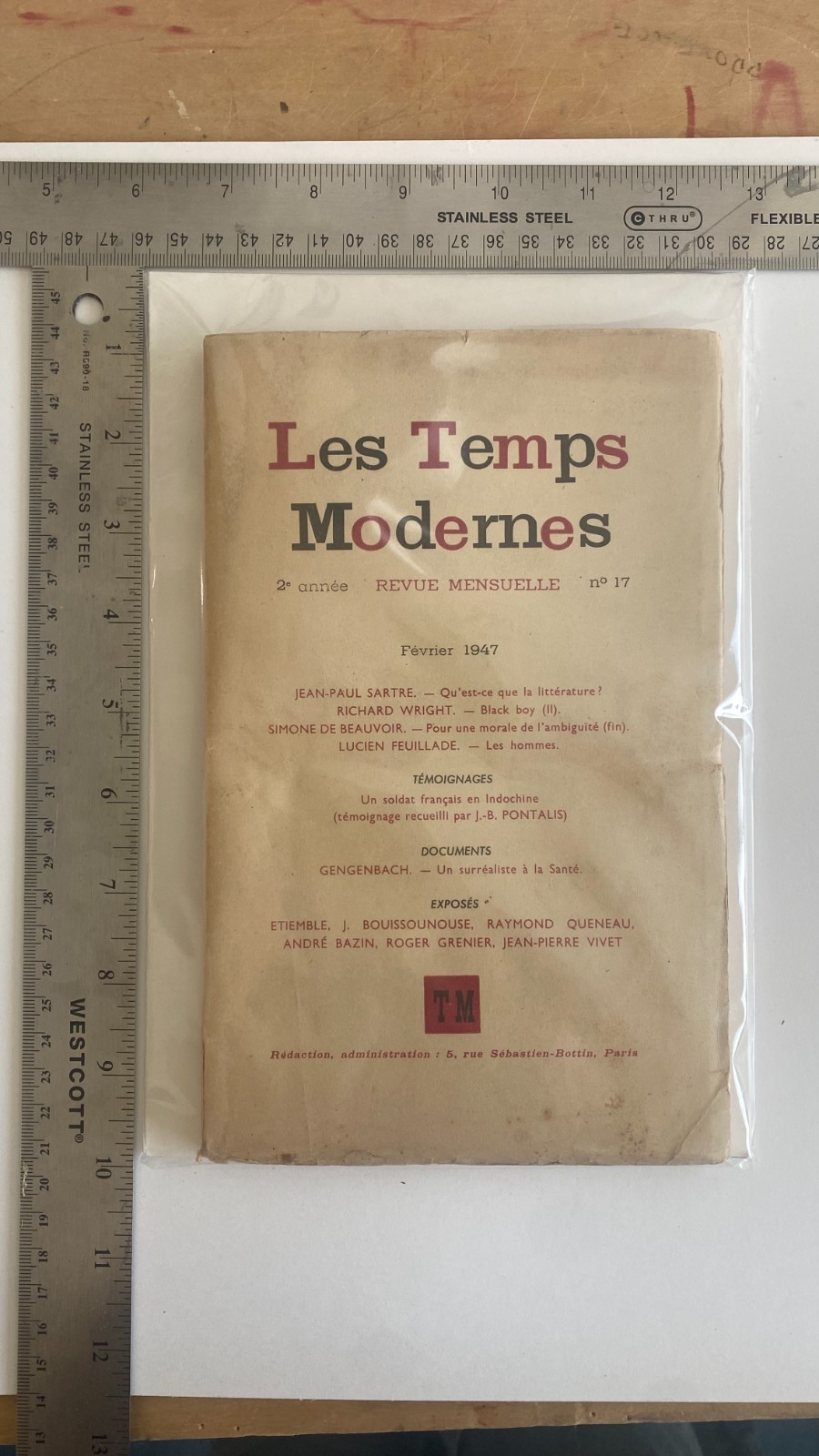 LES TEMPS MODERNES 1947-1951 editor Jean -Paul Sartre 13 issues ICONIC revue.
