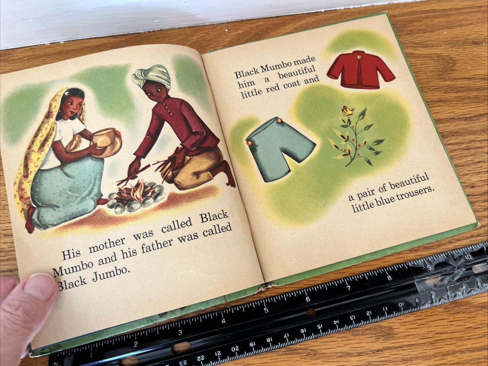 LITTLE BLACK SAMBO vintage children’s Whitman Tell-A-Tale Book no writing 1950