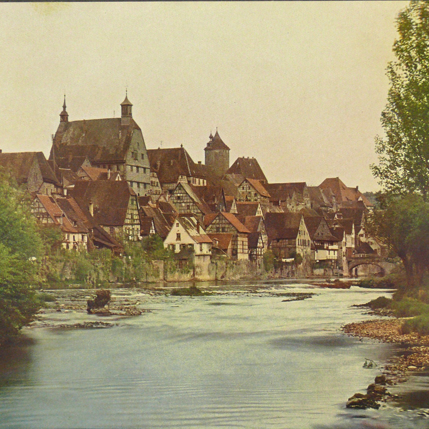Swabia Schwaben German Color Photo Book 1924 w/40 Lithograph prints