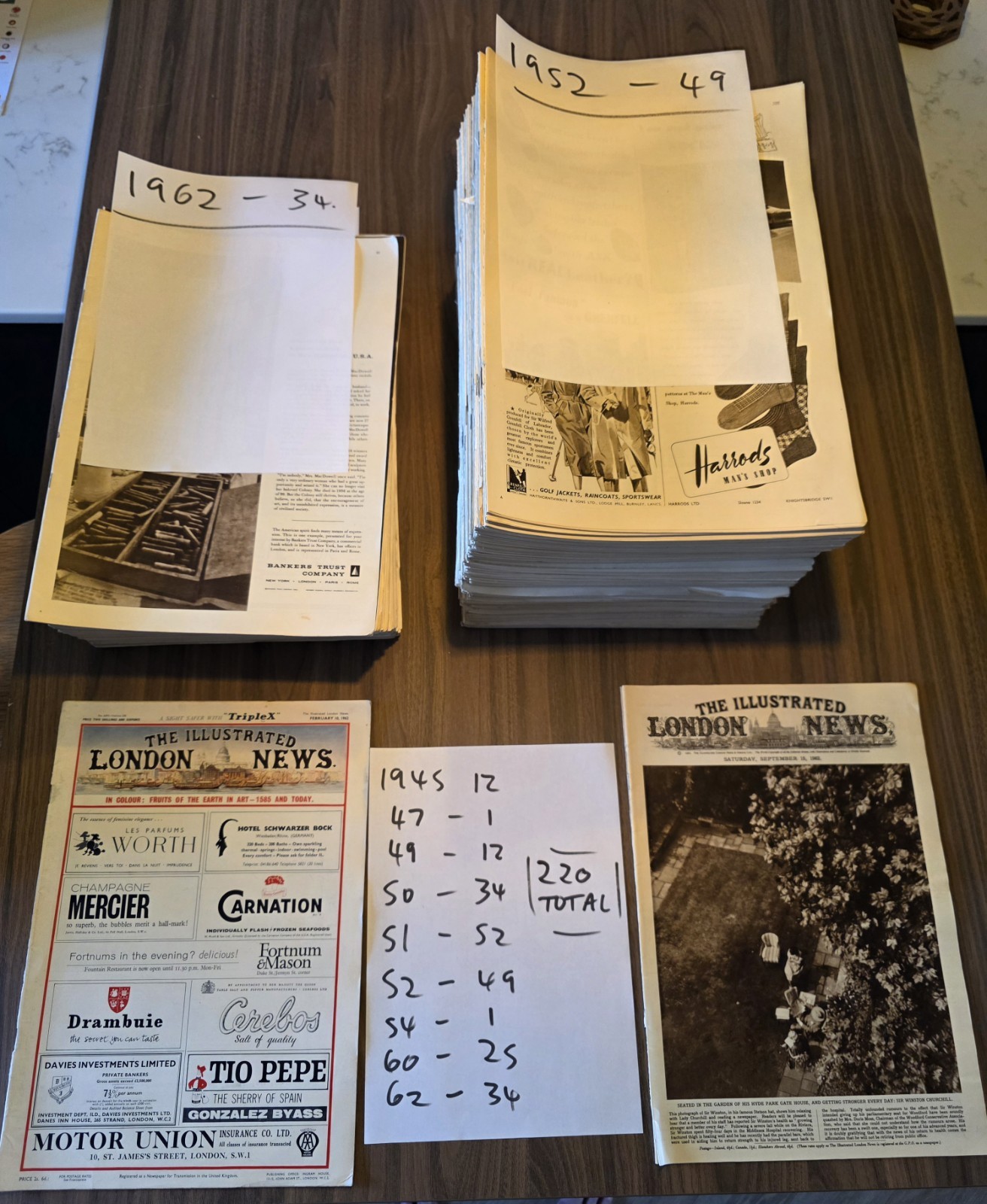 49 x The Illustrated London News – 1952 (1940’s to 60’s) – Inc Royalty Interest