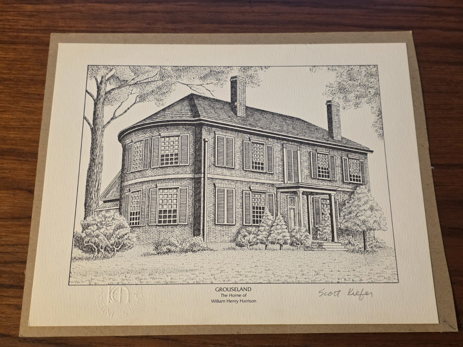 „Grouseland; The Home of William Henry Harrison“ Scott Kiefer Etching