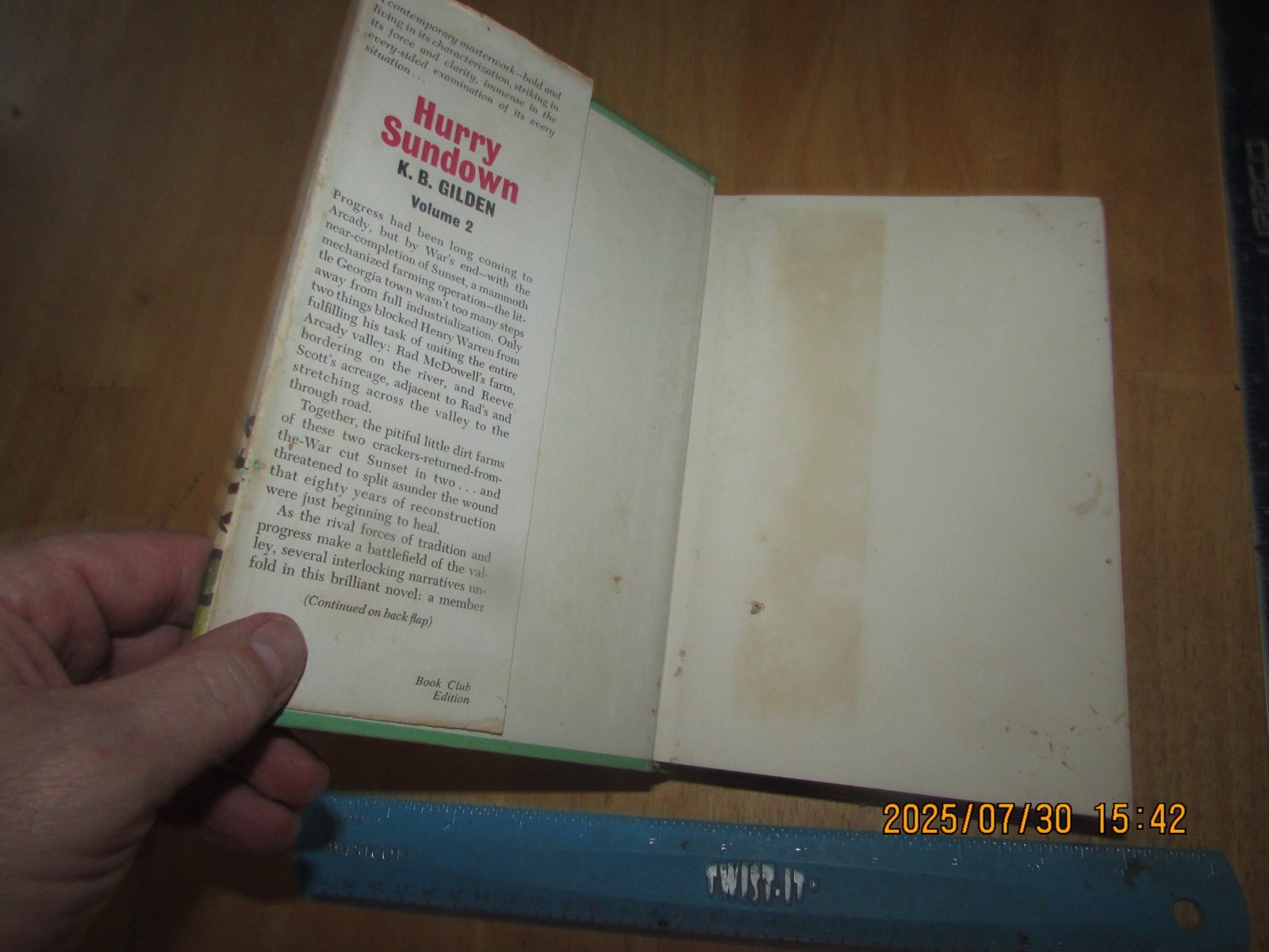 Hurry Sundown Volume 1 and 2 by K. B. Gilden (1964, Hardcover)