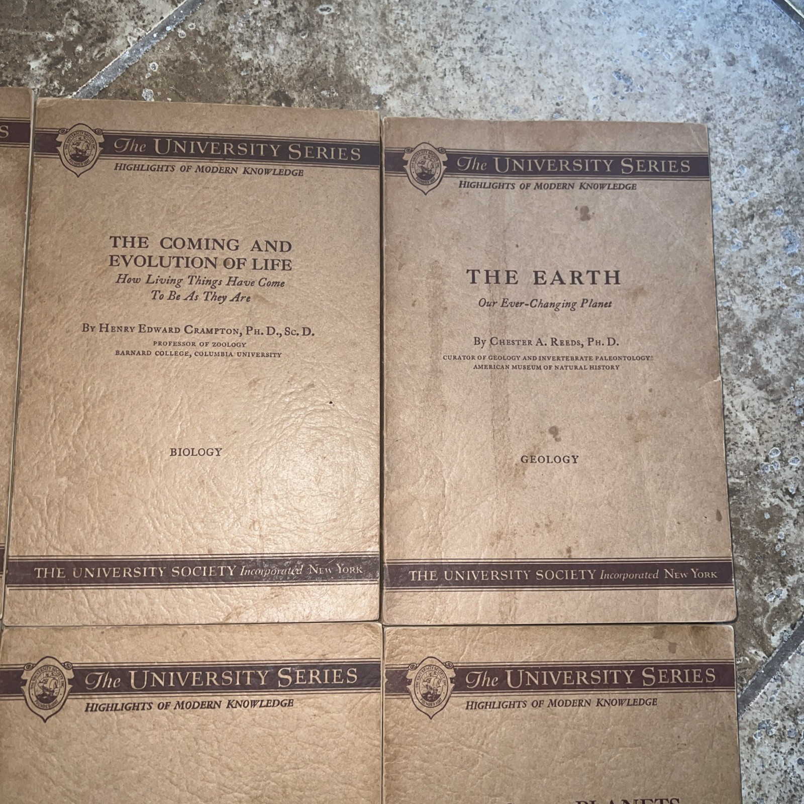University Series Highlights Of Modern Knowledge Science Books 1930s SET Of 10