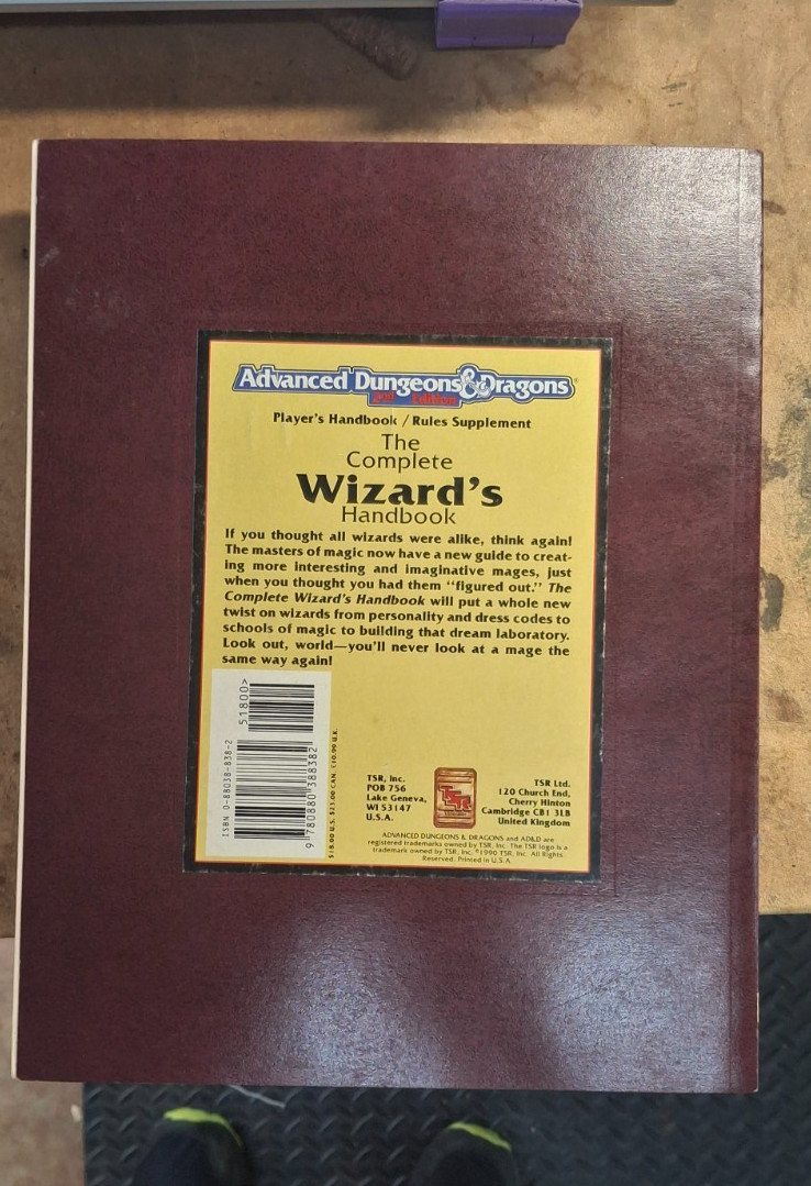 Advanced Dungeons & Dragons 2nd Edition Player’s Handbook