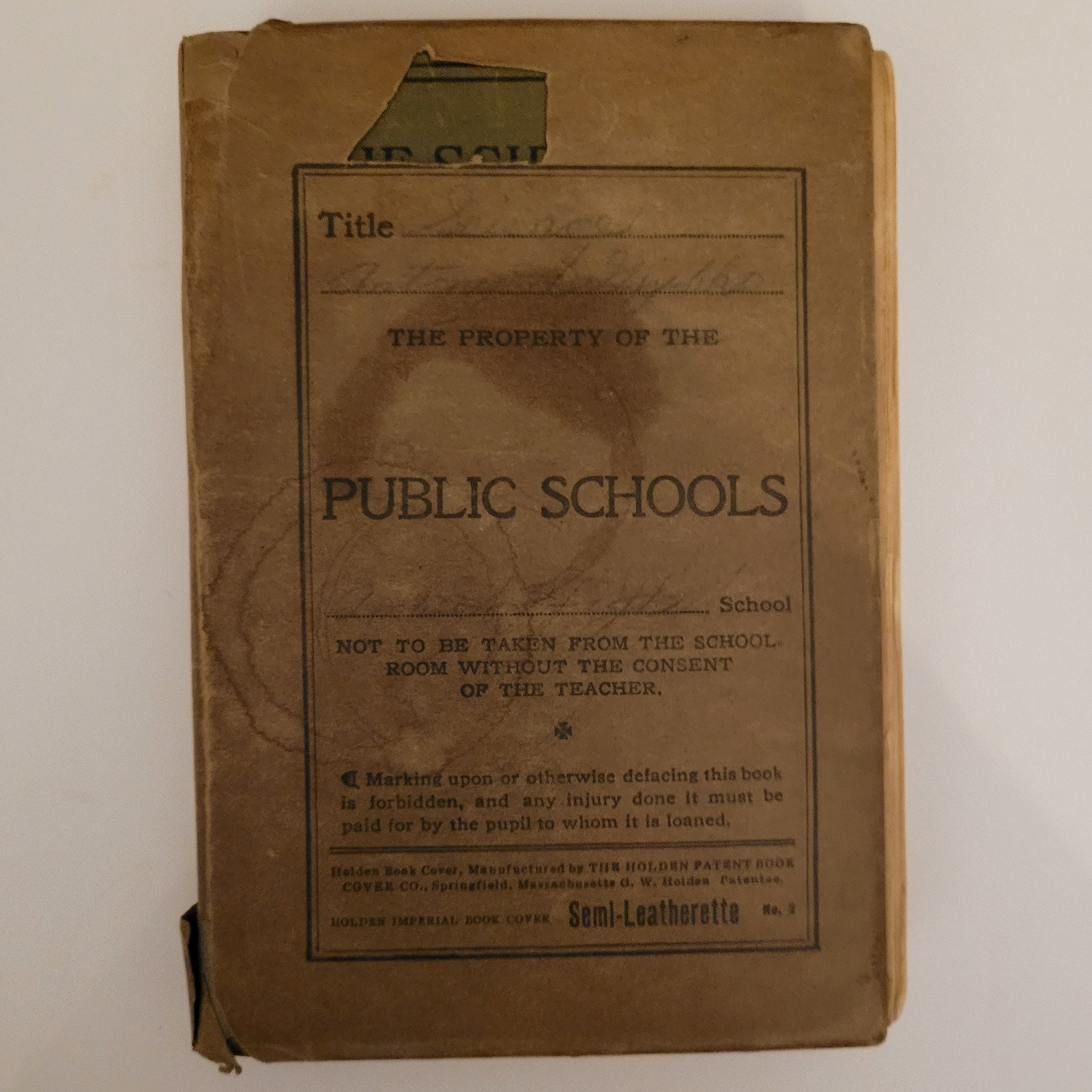 The Science of Common Things Tower & Lunt HC textbook, D.C. Heath & Co. 1922