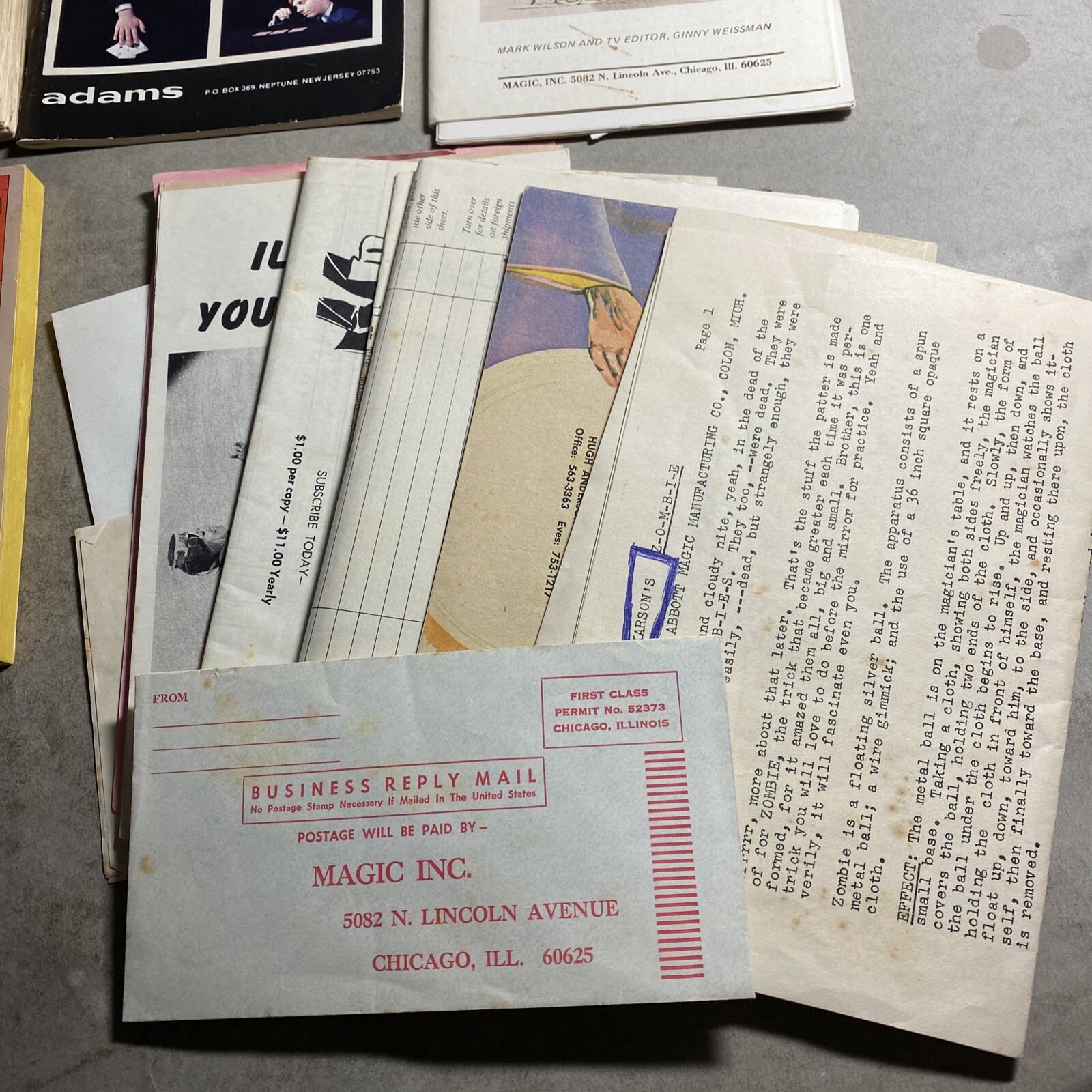 Magic History: Assorted Lot of 13 Volumes + Newspaper Clippings & More / FTH