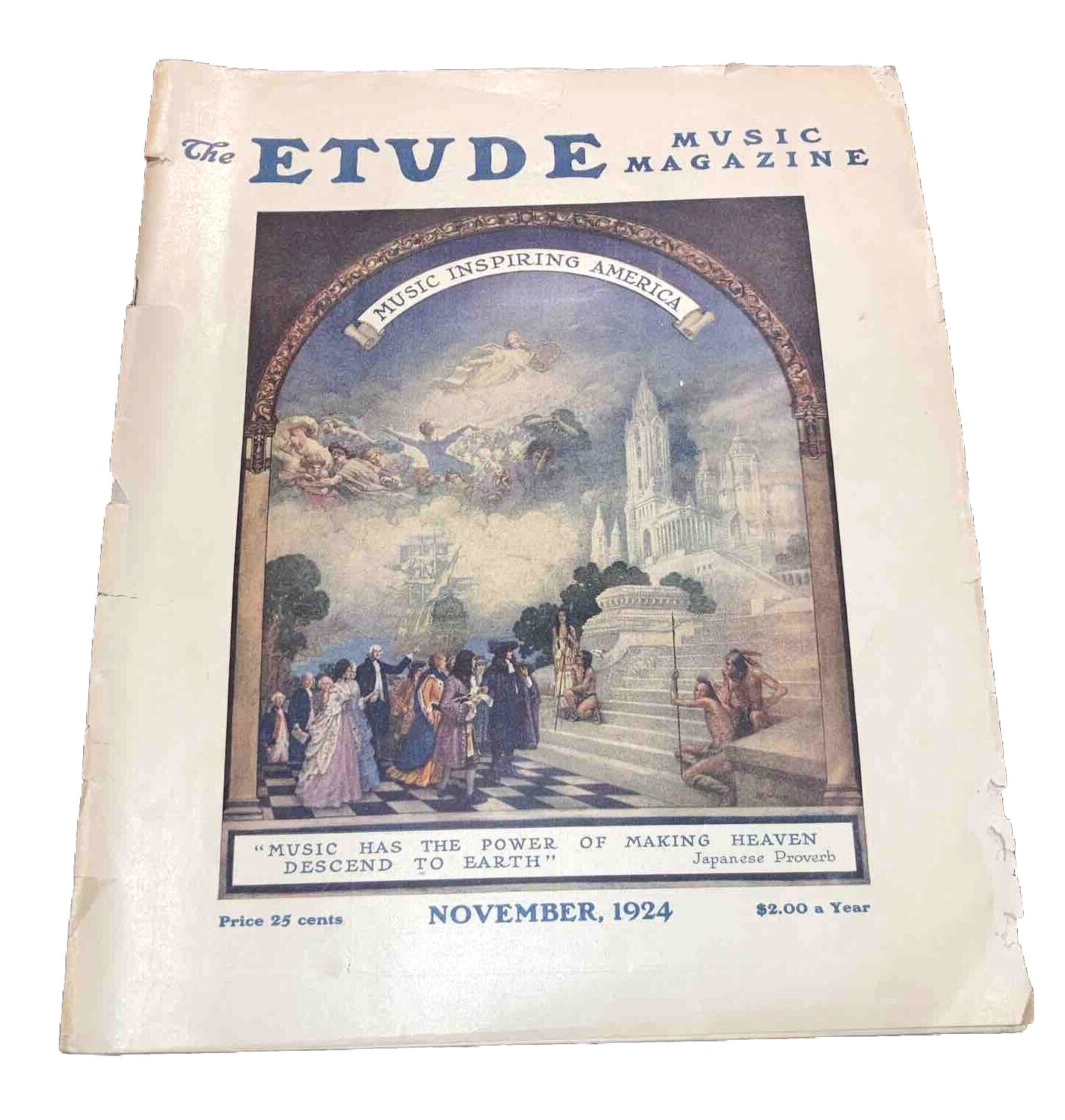 the Etude Music magazine November 1924 „music inspiring America“