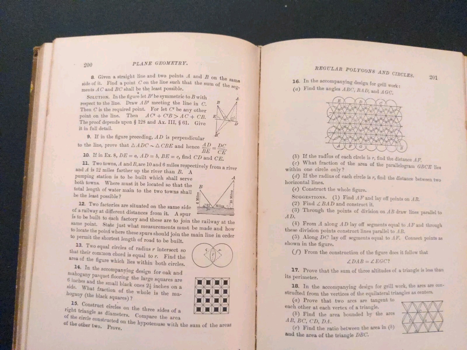 Plane Geometry With Problems And Applications By H E Slaught 1910