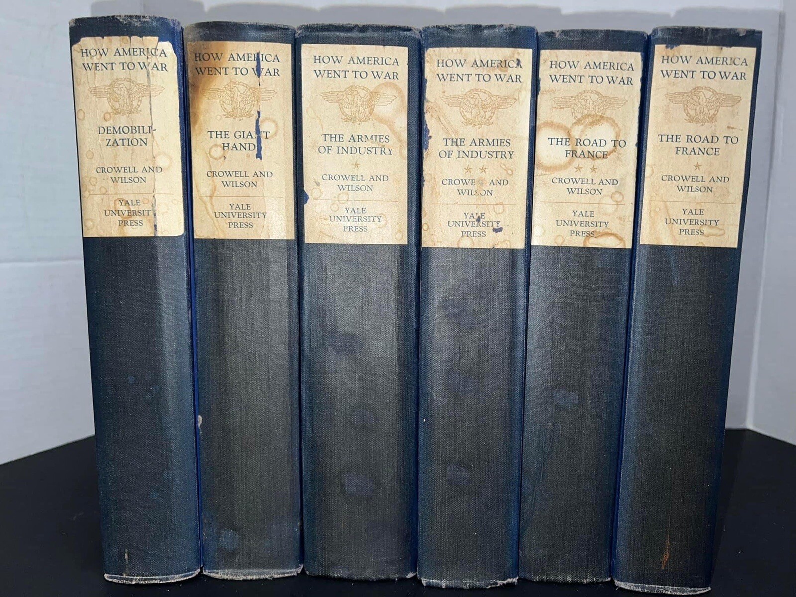 Antique 1921 Ww1 How America Went To War 6 Volume Set Yale University Press