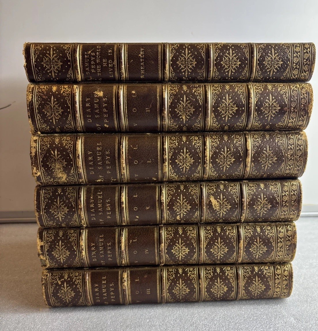 1875-1877 vol I-V & Wheatley The Diary and Correspondence of Samuel Pepys
