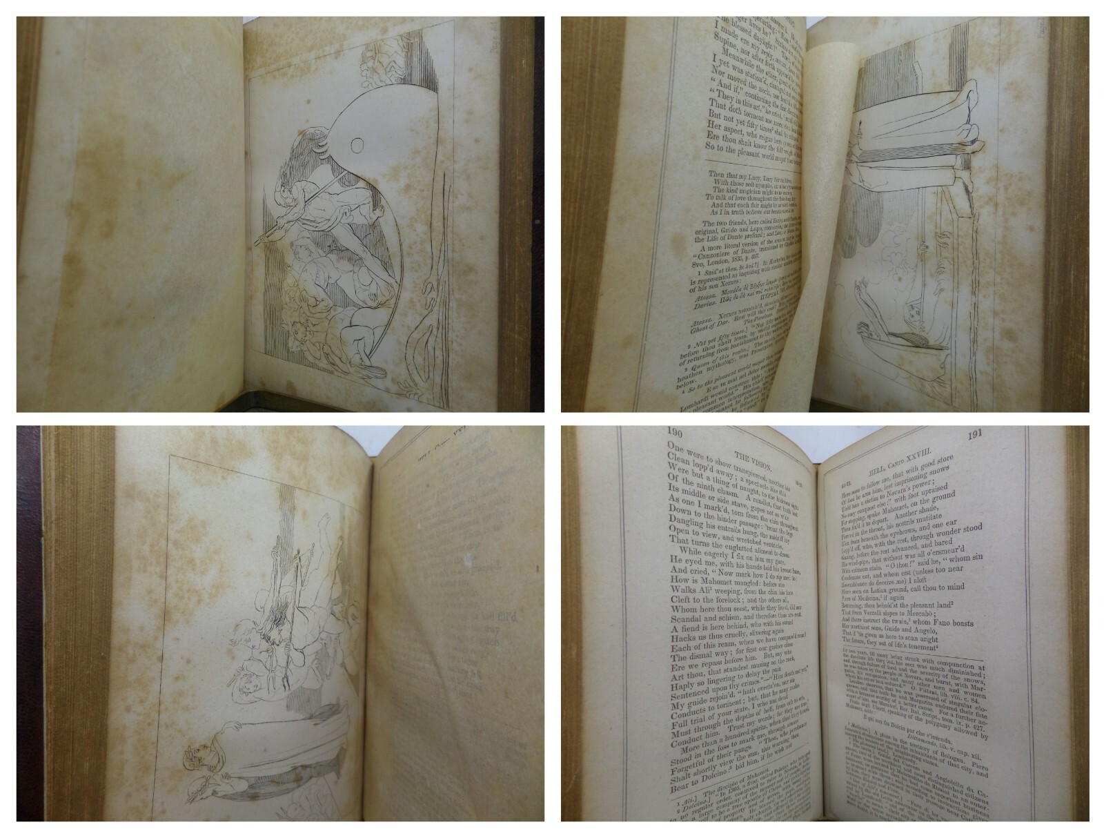 THE VISION; OR, HELL, PURGATORY, AND PARADISE 1852 DANTE ALIGHIERI, FLAXMAN ILLS