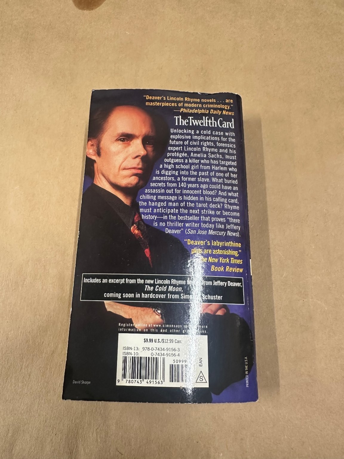 The Twelfth Card Jeffery Deaver Lincoln Rhyme Novel Thriller Suspense