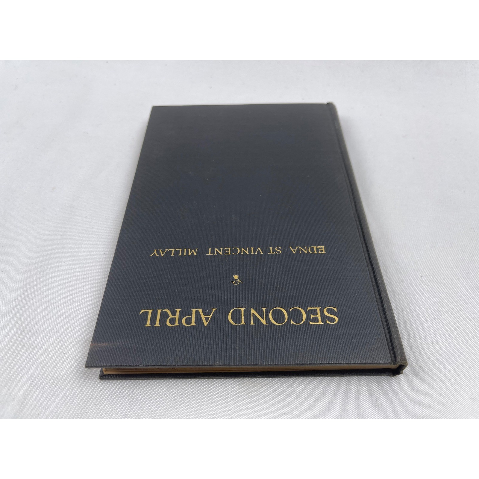 Edna St Vincent Millay Second April Poetry Hardcover Black Gold Vintage 1921