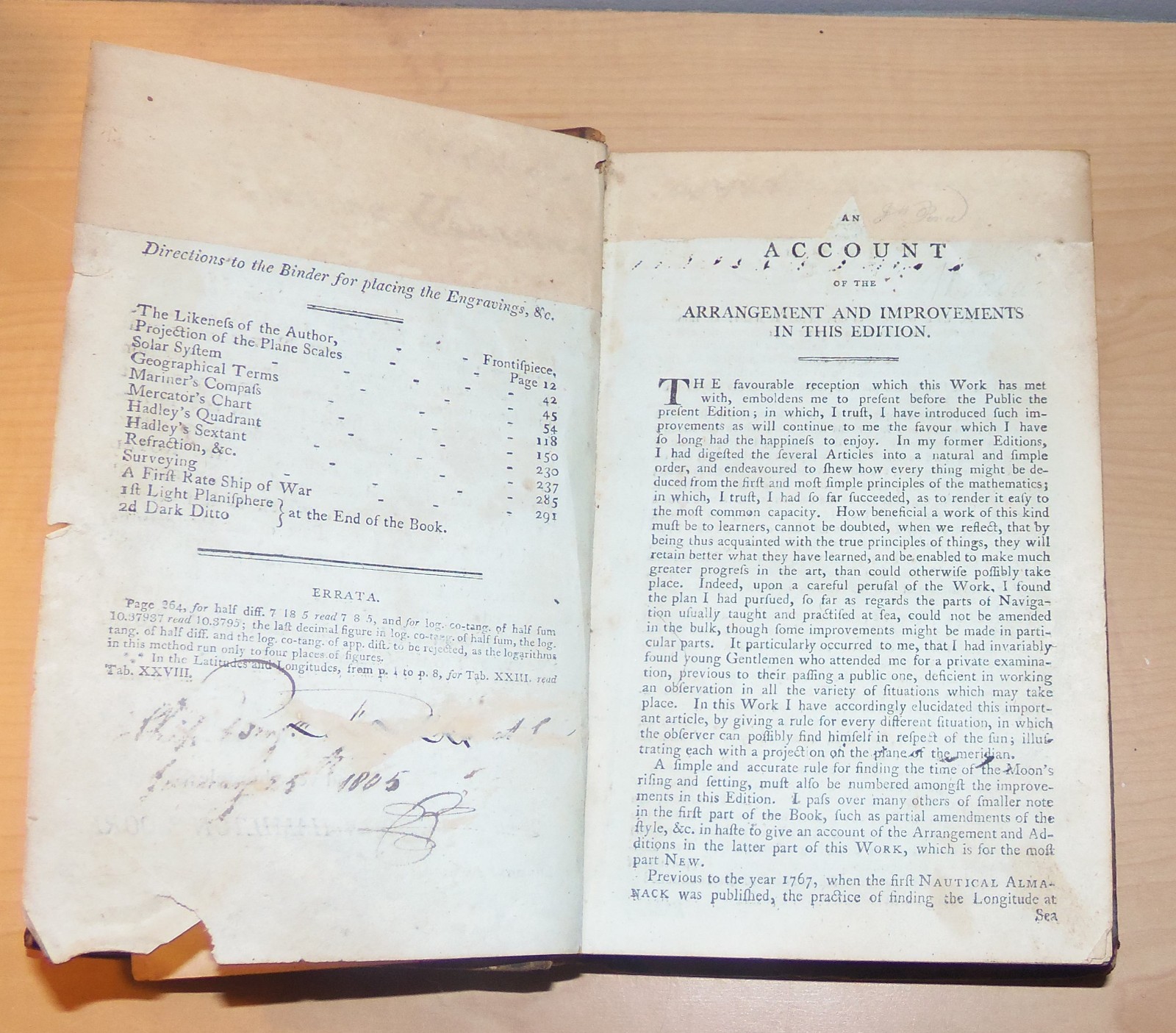 The New Practical Navigator. Moore. ca.1804.