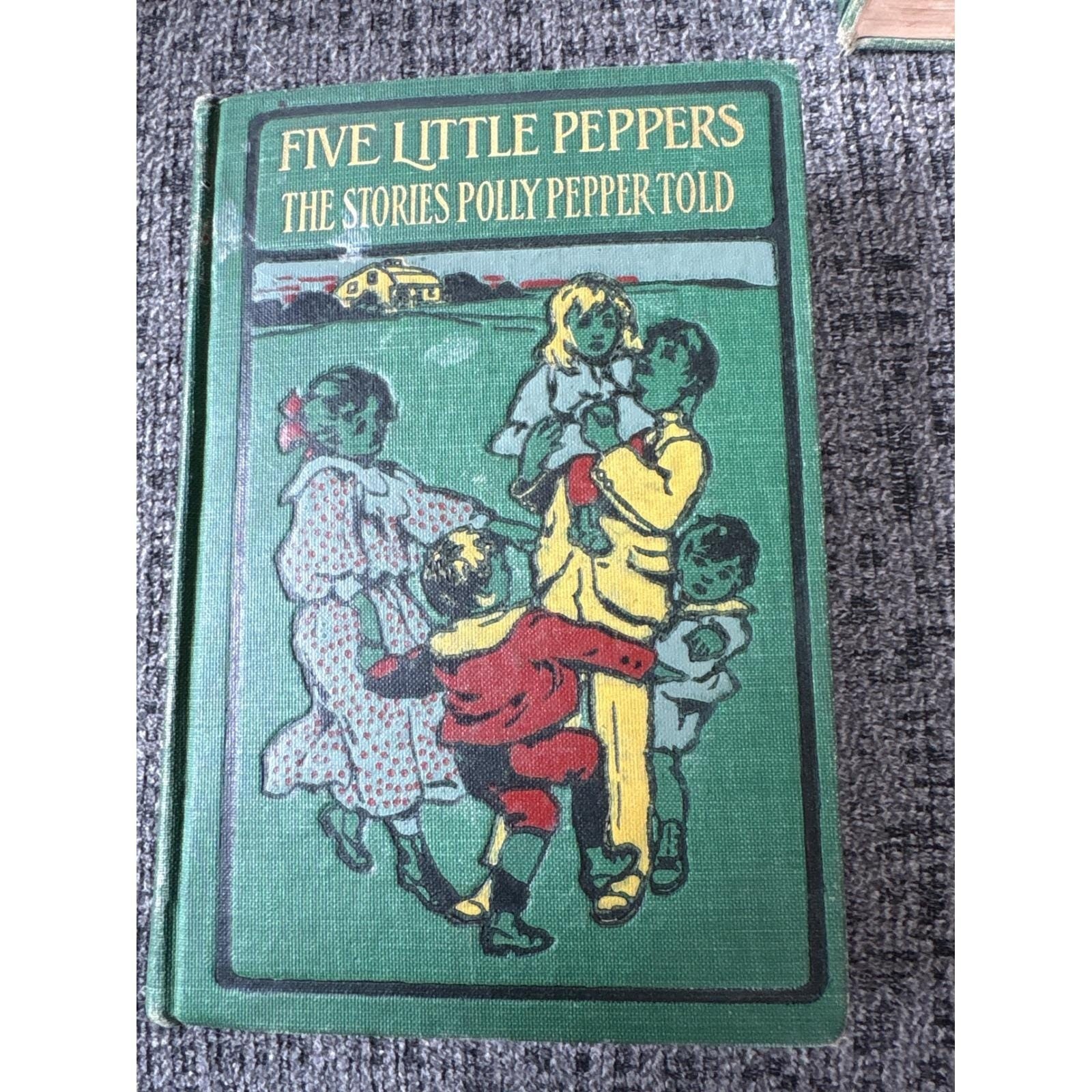 7 Vintage Five Little Peppers Books Margaret Sidney Green Hardcover Set 1909