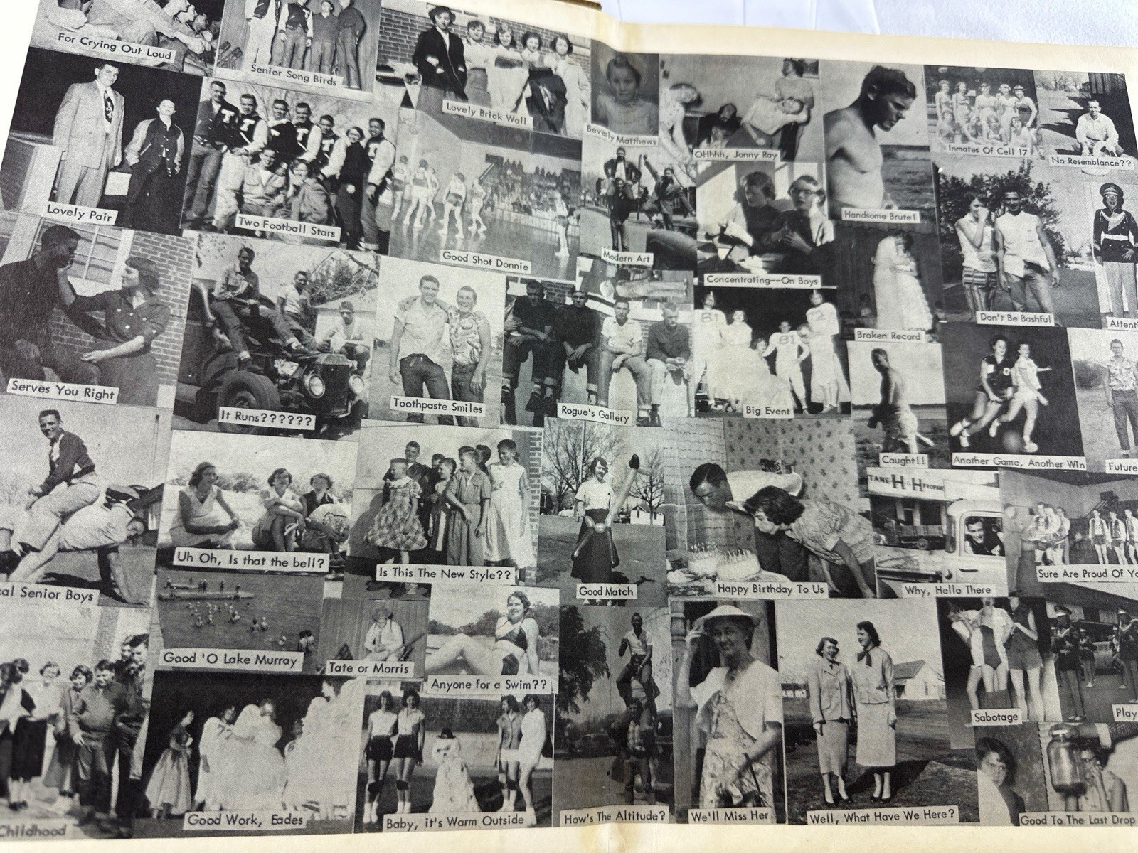 1955 Tiger Tales Tuttle High School Tuttle Oklahoma OK Yearbook Hardcover