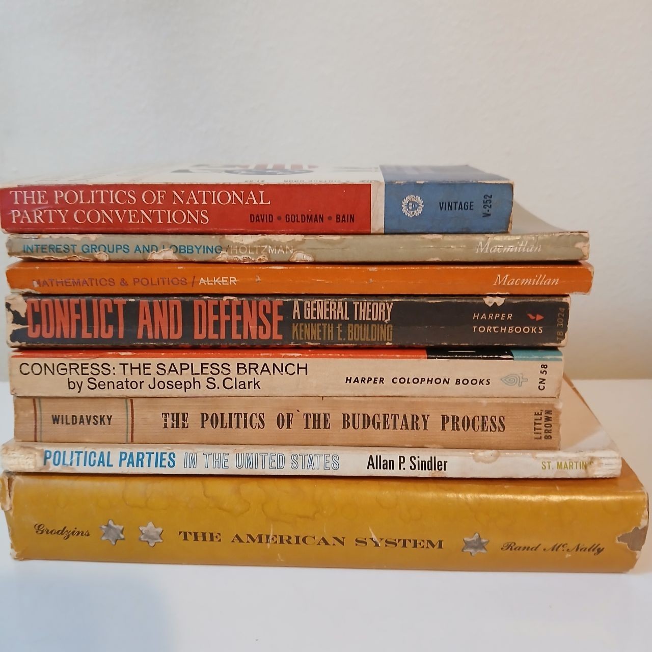 Mixed Lot 8 Political Science Books Vintage 1960s History US Politics