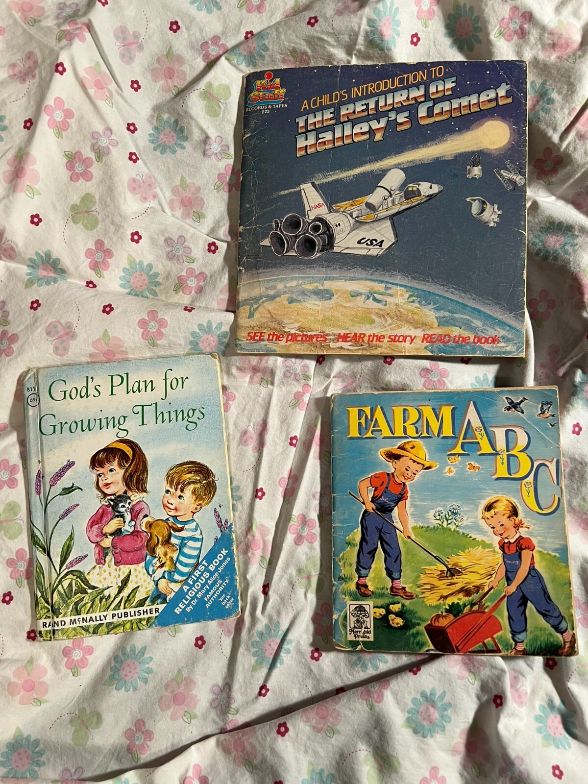 Vintage Children’s Books: Halley’s Comet, God’s Plan for Growing, Farm ABC