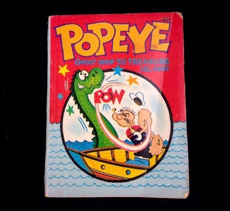 Vintage 1967 Big Little Books Popeye Ghost Ship To Treasure Island Soft Cover PB