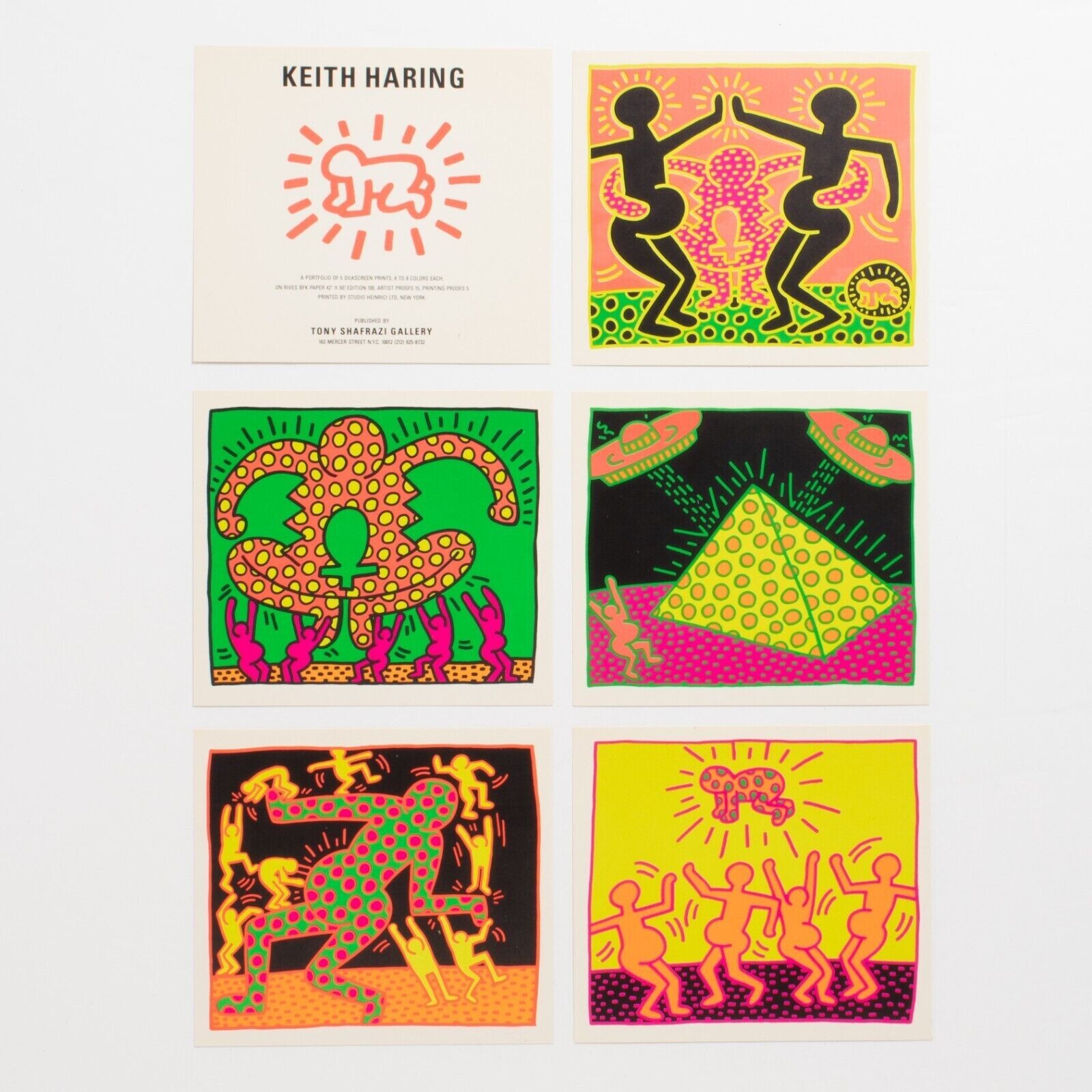 KEITH HARING „The Fertility Suite“ Tony Shafrazi Gallery Promotional Cards 1983