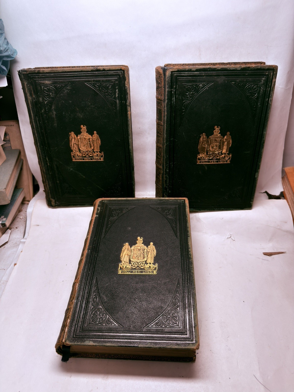 1858 SHAKESPEARE 3-VOL SET – Staunton & Gilbert – First Edition – Prize Binding