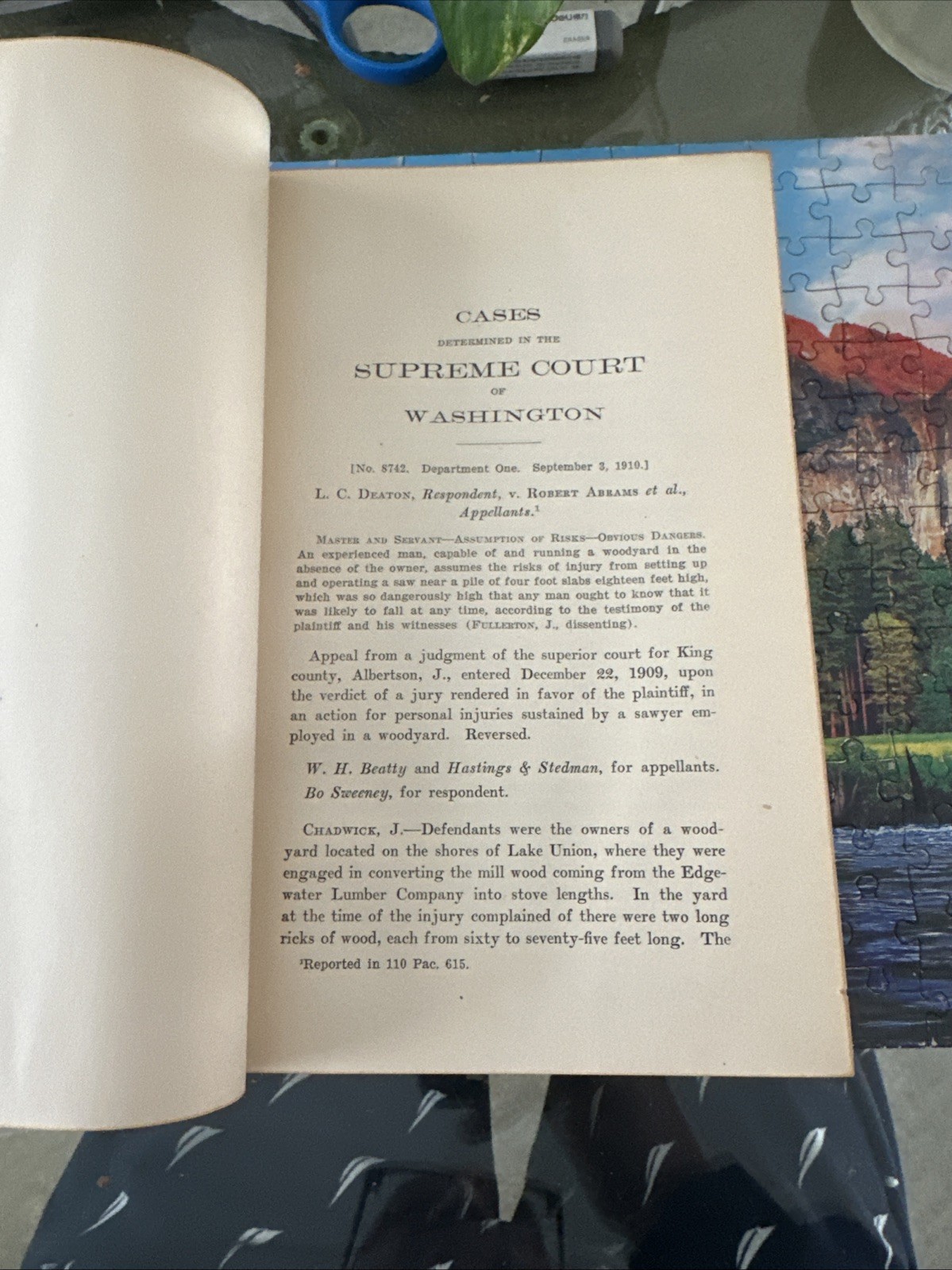Washington Reports Of Cases Determined in Supreme Court-VOL 60, REMINGTON 1910